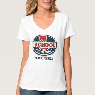 T-shirt à encolure en V pour dames Old School Pick