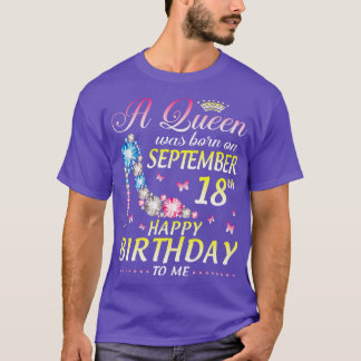 T-shirt A Est Né Le 18 Septembre Joyeux Anniversaire Pour 