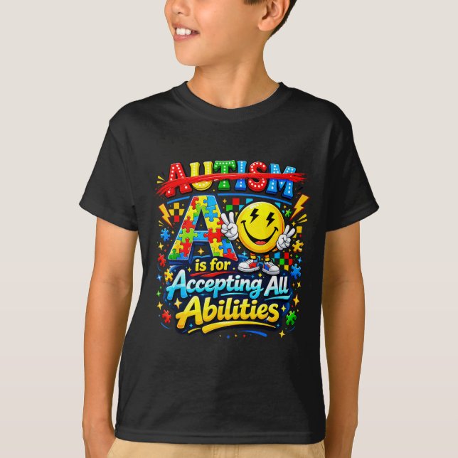 T-shirt A est pour accepter les capacités sensibilisation  (Devant)