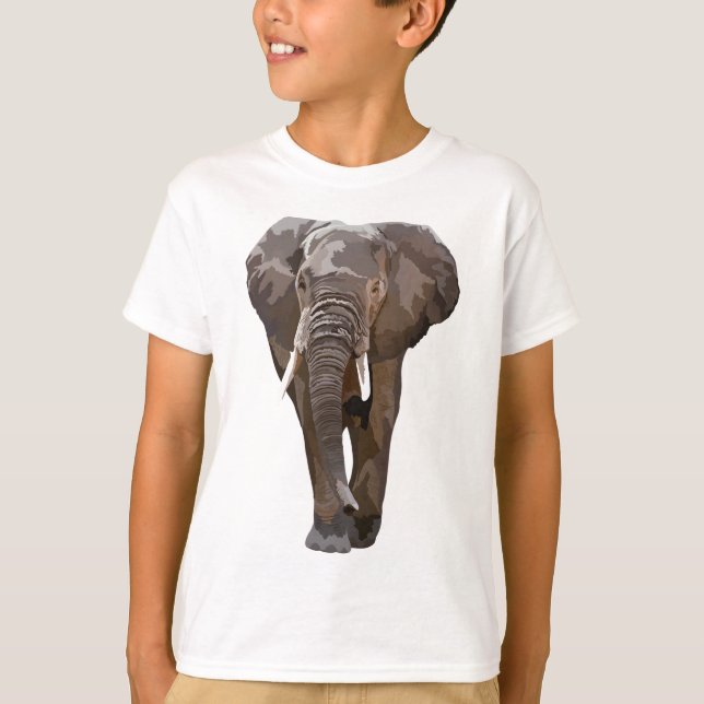 T-shirt A est pour African Elephant Keeper (Devant)