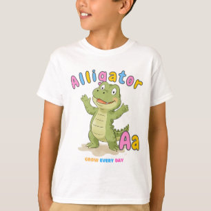 T-shirt "A est pour Alligator" Alphabet Tee - Croissance t