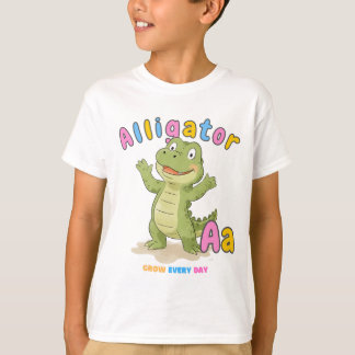 T-shirt "A est pour Alligator" Alphabet Tee - Croissance t