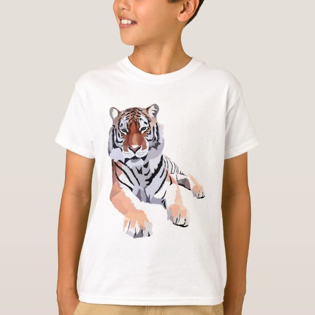T-shirt A est pour Amur Tiger (Devant)