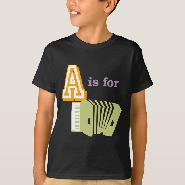 T-shirt A est pour l'accordéon (Devant)