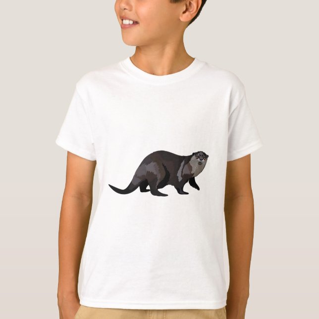 T-shirt A est pour le Otter sans clawless africain (Devant)