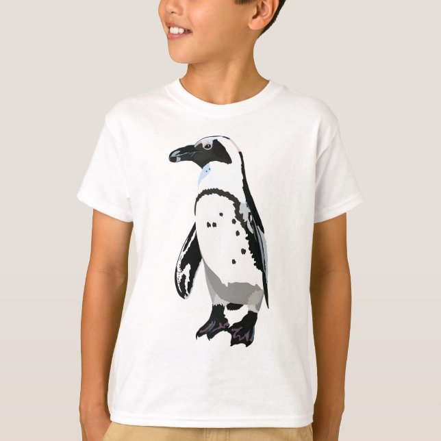 T-shirt A est pour le pingouin africain (Devant)