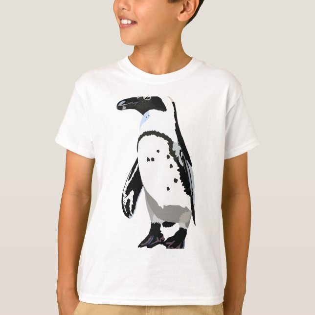 T-shirt A est pour le pingouin africain (Devant)