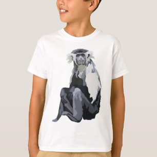 T-shirt A est pour le singe colobus angolais