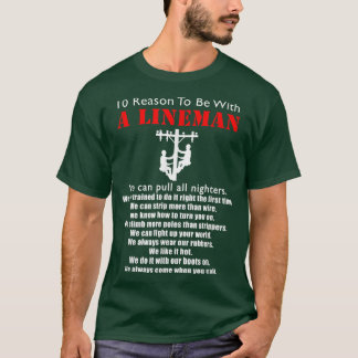 T-shirt À Être Avec Un Lineman Drôle Lineman Citations Cad
