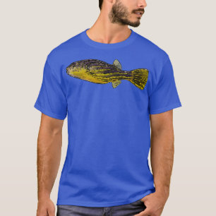 T-shirt A Fahaka Nil Pufferfish Noir Conception alternativ