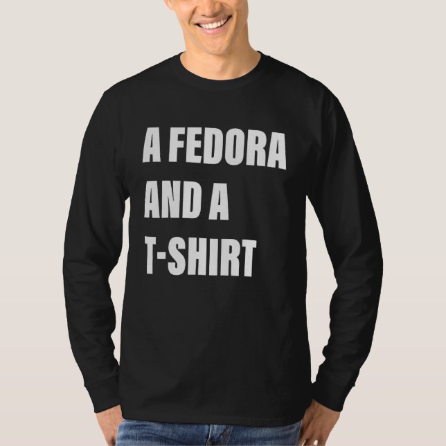 T-shirt A Fedora And A shrt Apparel (Devant)