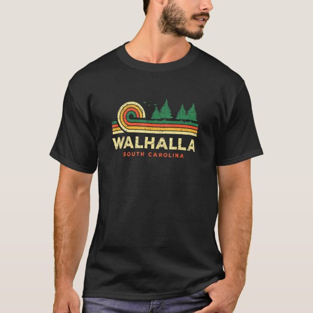 T-shirt À feuillage persistant coucher de soleil Forêt de  (Devant)