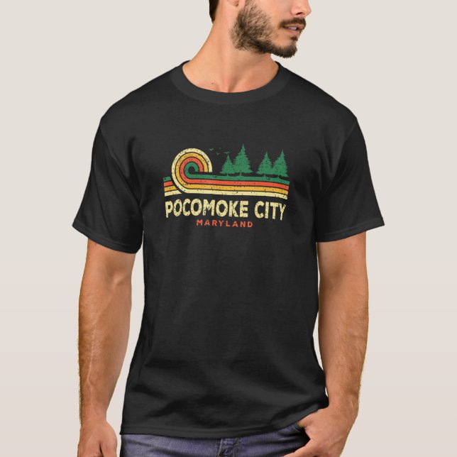 T-shirt À feuillage persistant Sunset Pocomoke City Forest (Devant)