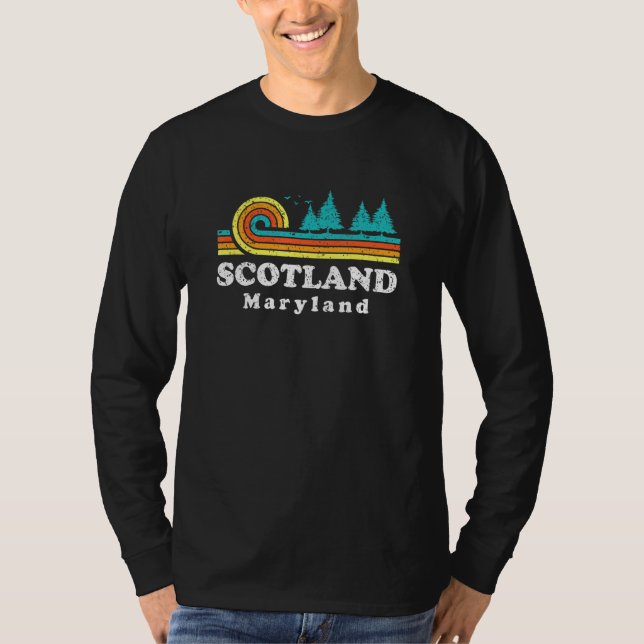 T-shirt À feuillage persistant Sunset Scotland Forest Mary (Devant)
