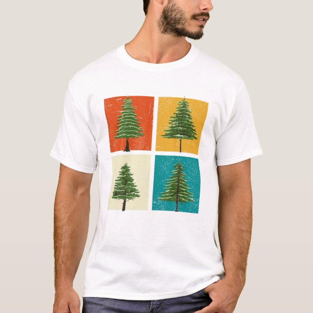 T-shirt À feuillage persistant Tree Outdoor Wildlife Pop A (Devant)