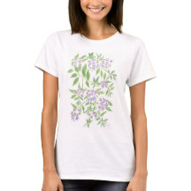 T-shirt à fleurs blanches pour femmes
