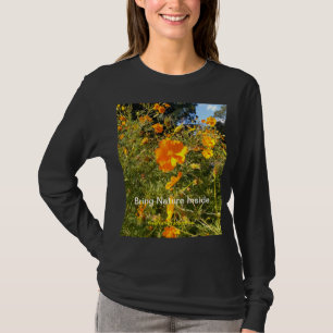 T-shirt à fleurs orange