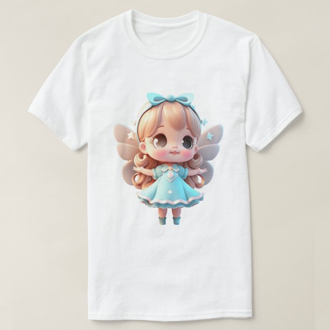T-shirt à graphisme de style anime mignon avec fée (Design devant)