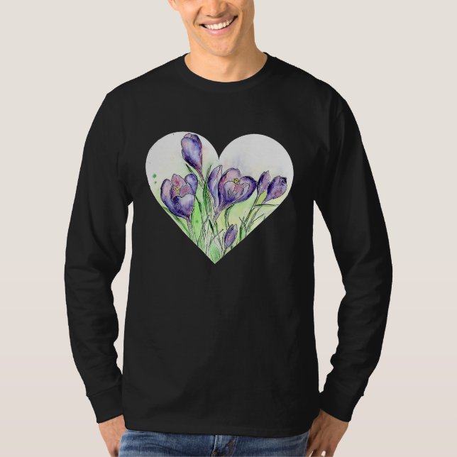 T-shirt A Heart for Spring  Crocus (Devant)