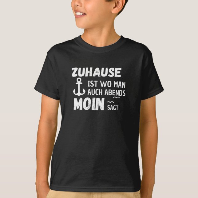 T-shirt À Home Moin North German Lighthouse Ancre (Devant)