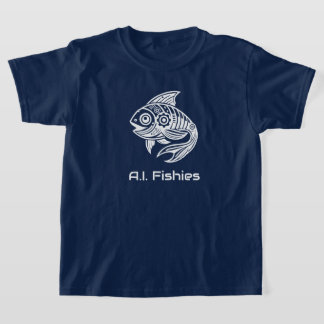T-shirt A.I. Fishies [Texte modifiable] Chemise blanche