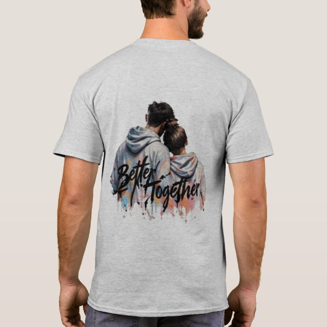 T-Shirt à Impression Minimale sur le Devant et Log (Dos)