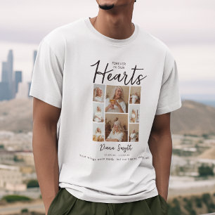 T-shirt À jamais dans nos cœurs Mémorial de collage phot