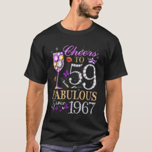 T-shirt À la 59 Fabuleuse Depuis 1967 59e Anniversaire Fem