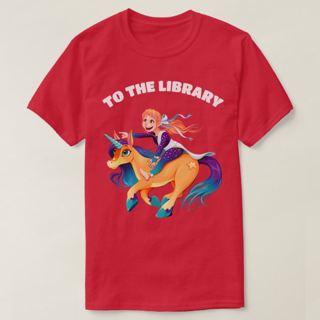 T-shirt À la bibliothèque (Design devant)