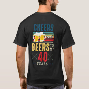 T-shirt À la bière et aux 40 ans 40e anniversaire