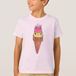 T-shirt à la crème glacée animale mignonne Cone