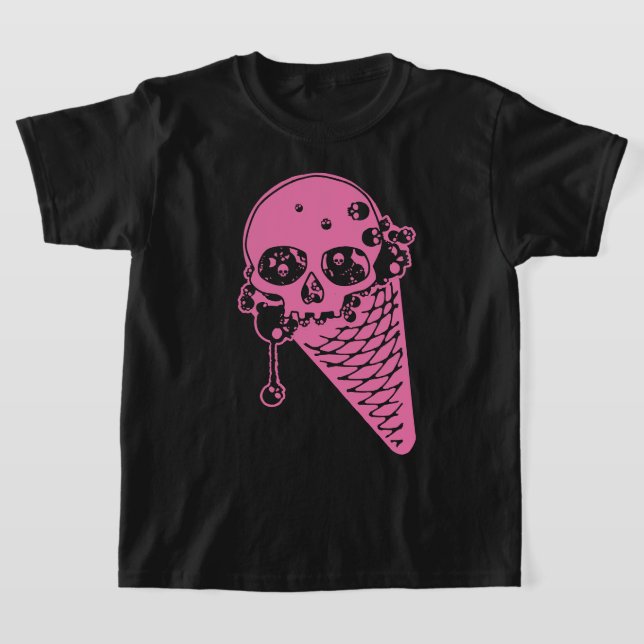 T-shirt à la crème glacée rose (Poser)