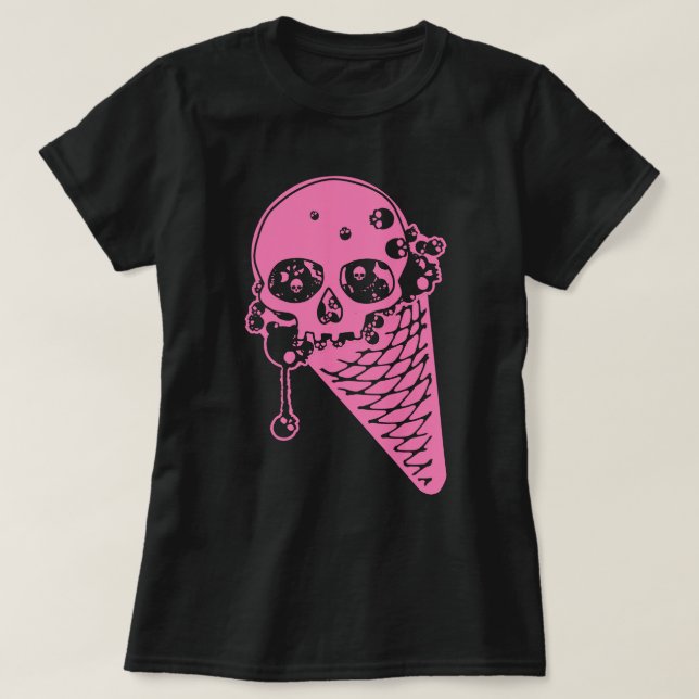 T-shirt à la crème glacée rose (Design devant)