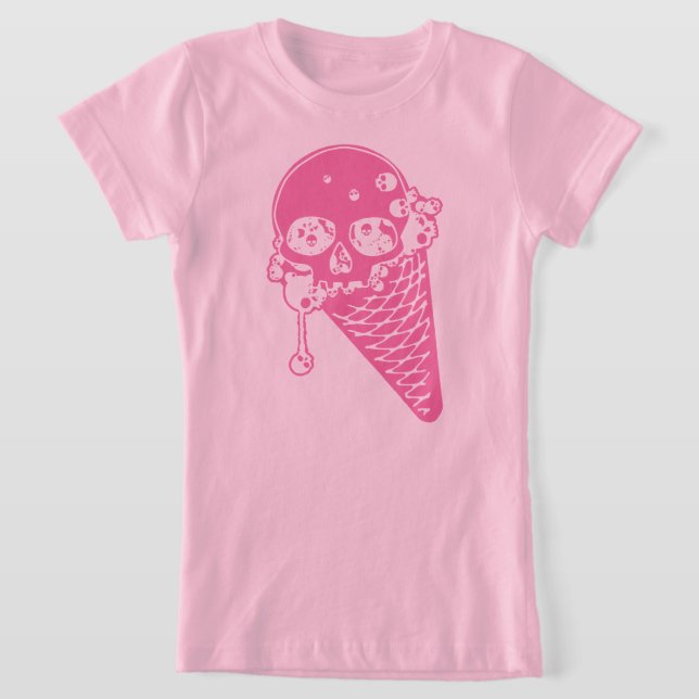 T-shirt à la crème glacée rose (Poser)