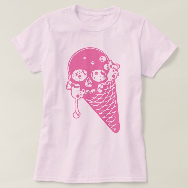 T-shirt à la crème glacée rose (Design devant)