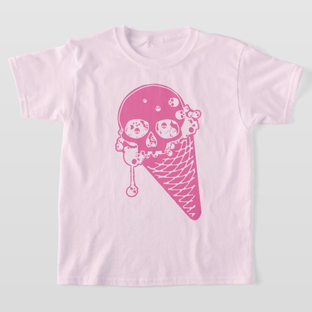 T-shirt à la crème glacée rose (Poser)