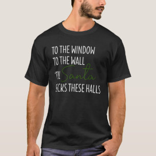 T-shirt À la fenêtre au mur jusqu'à Père Noël Decks