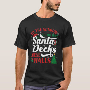 T-shirt À la fenêtre au mur jusqu'à Père Noël Decks