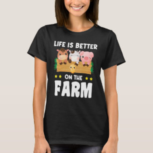 T-shirt À la ferme paysanne d'animaux de la campagne