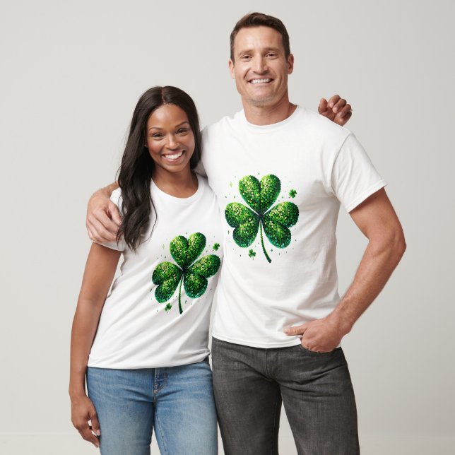 T-Shirt à la feuille de trèfle de la Saint-Patrick (Unisexe)