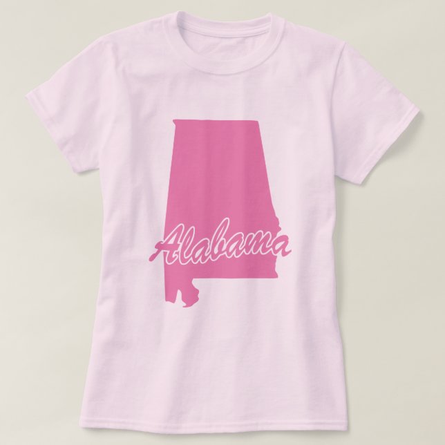 T-shirt à la forme de l'État de l'Alabama (Design devant)