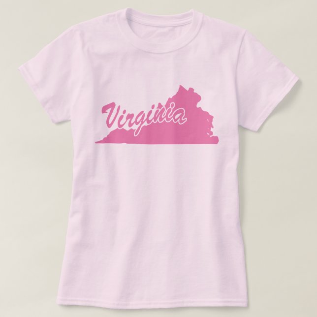 T-shirt à la forme de l'État de Virginie (Design devant)