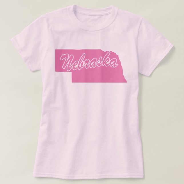 T-shirt à la forme de l'État du Nebraska (Design devant)