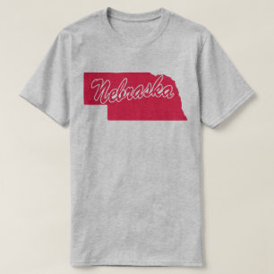 T-shirt à la forme de l'État du Nebraska