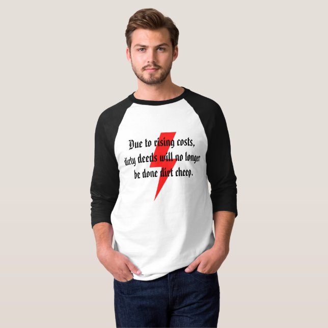T-shirt à la hausse des coûts (Devant entier)