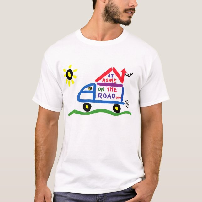 T-shirt À la maison sur la route (Devant)
