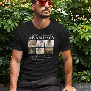 T-shirt « À la mémoire de grand-mère » avec 6 phot