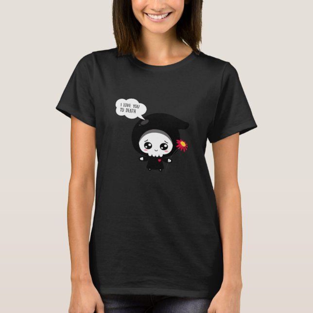 T-shirt À la mort - Funny Valentines Jour Classique (Devant)