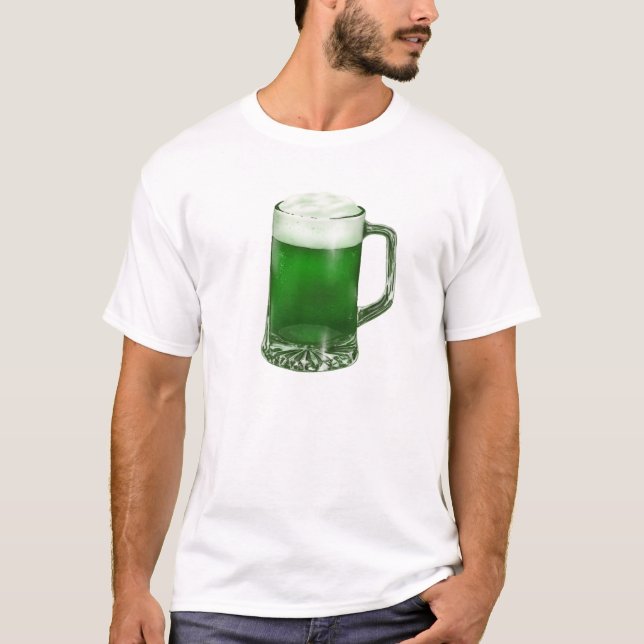 T-Shirt à la Mug de bière verte (Devant)