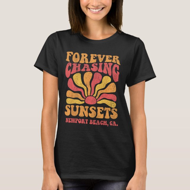 T-shirt À la poursuite éternelle des couchers de soleil Ne (Devant)